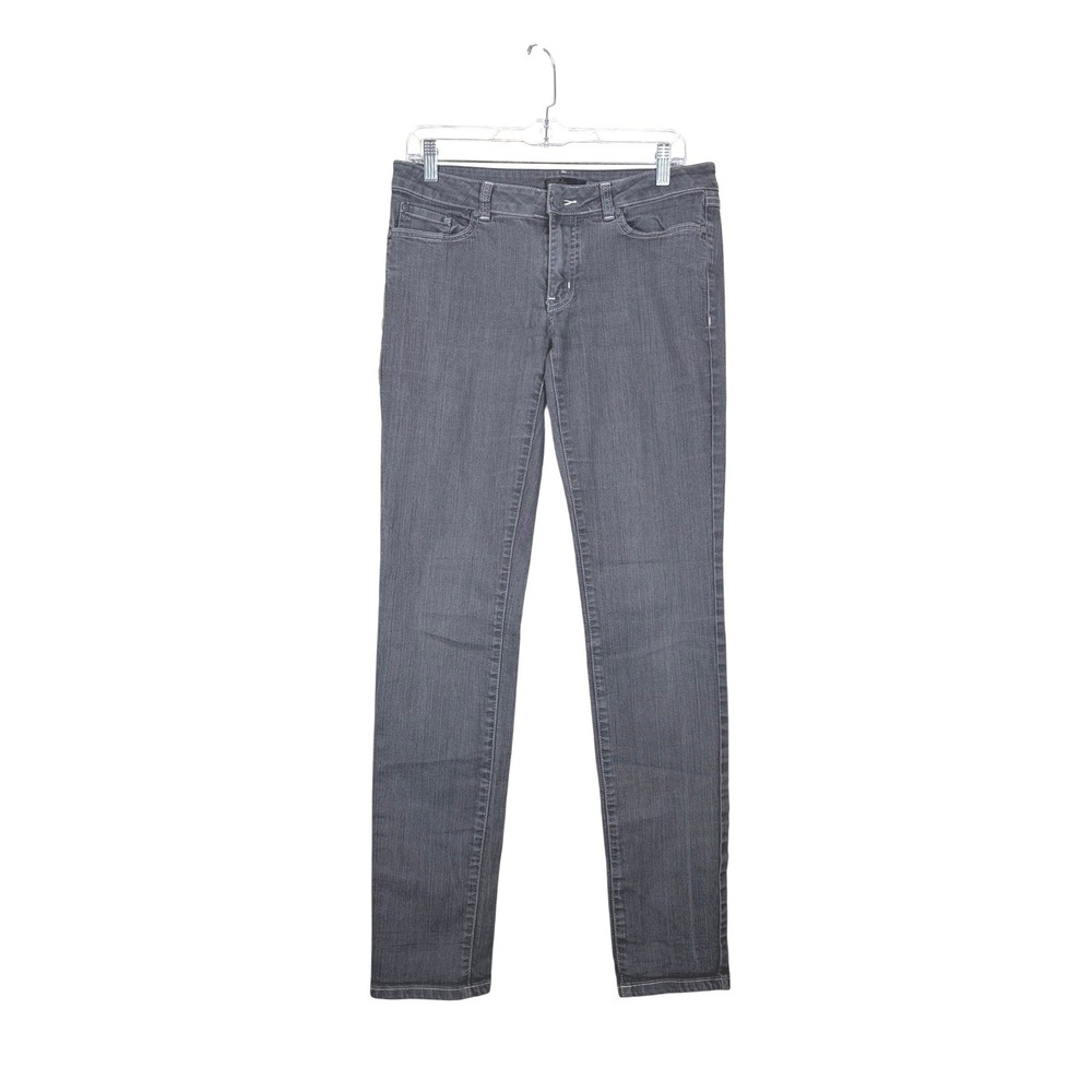 Prana Skinny Stretch‎ Denim Jean Gray Women's Size 8 Grunge Boho Goth Rock